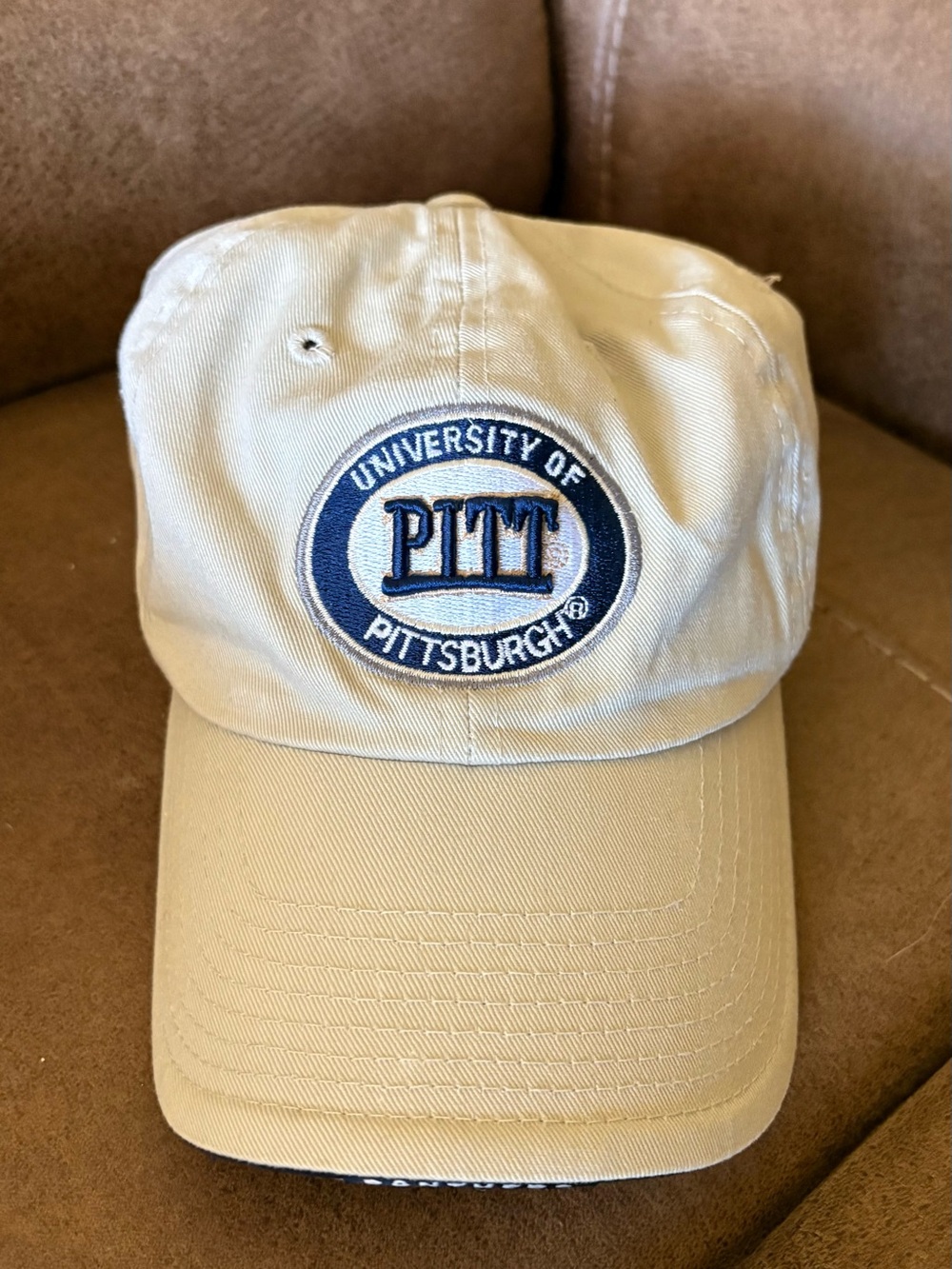 PITT University of Pittsburgh Beige Baseball Cap